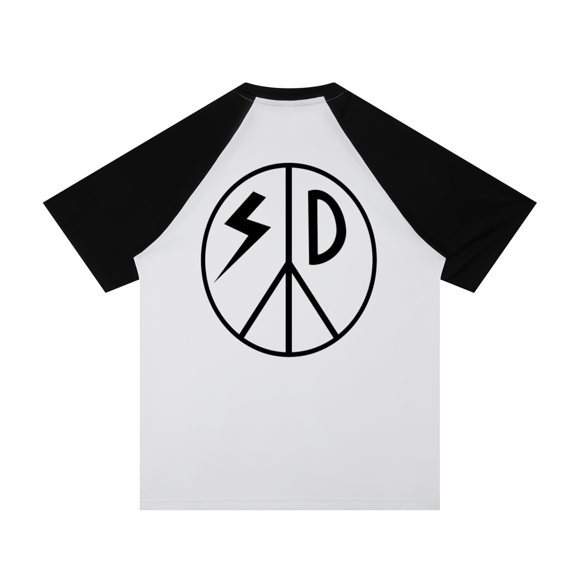 Contrast Raglan Sleeve Mesh T-Shirt