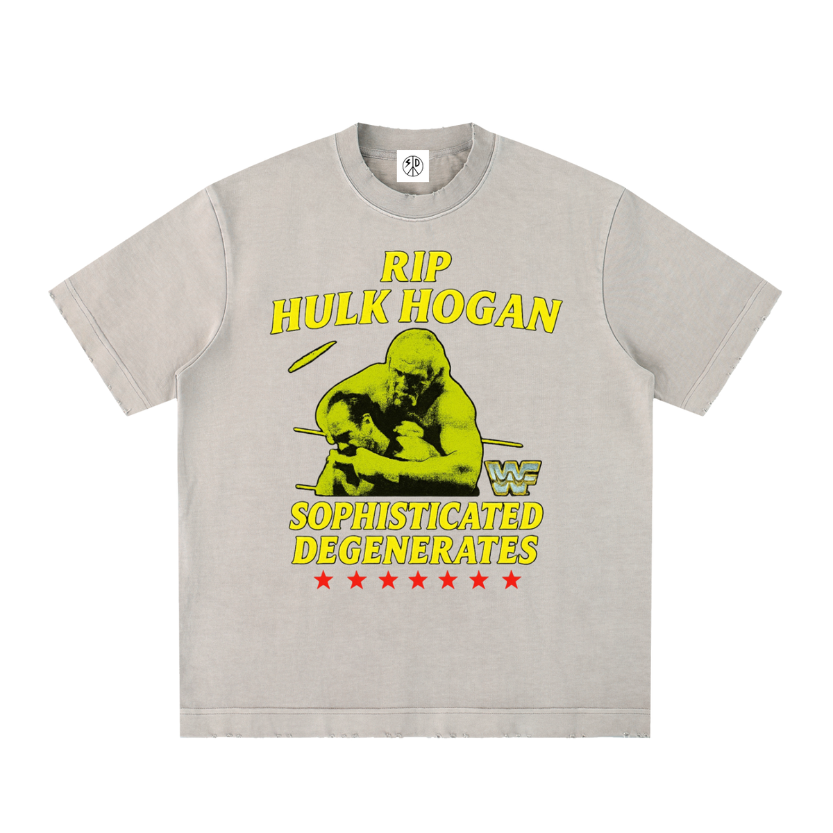 Rip the legend Heavyweight Vintage Washed Frayed T-Shirt