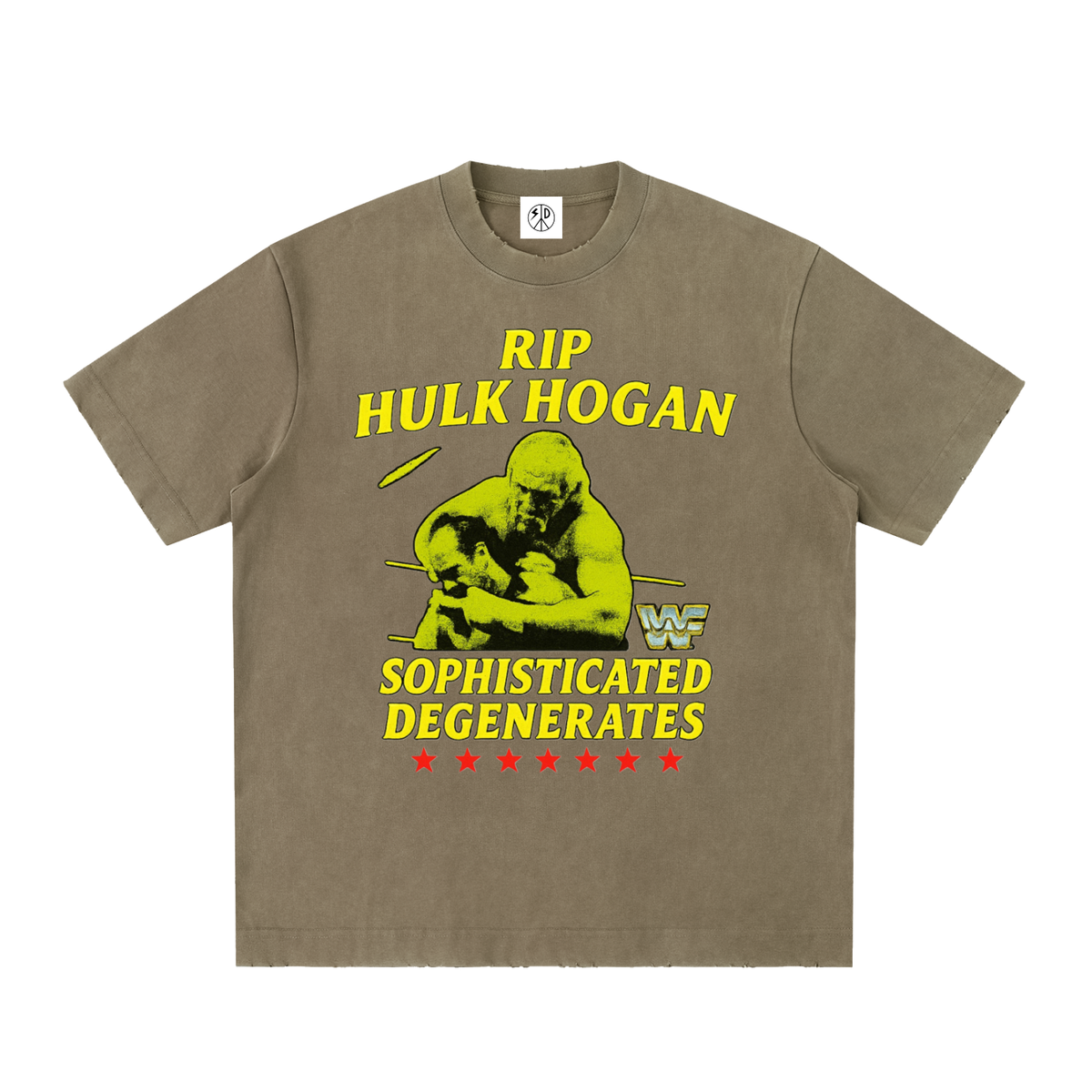 Rip the legend Heavyweight Vintage Washed Frayed T-Shirt