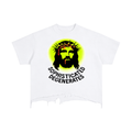 WWJD Vintage Wash Boxy Distressed Hem T-Shirt