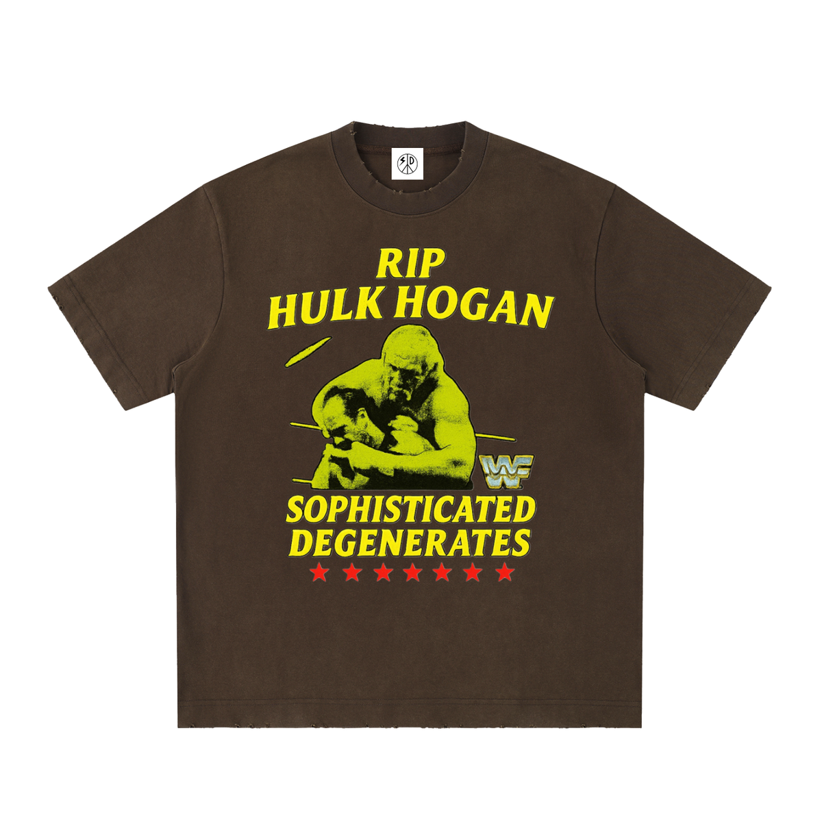 Rip the legend Heavyweight Vintage Washed Frayed T-Shirt